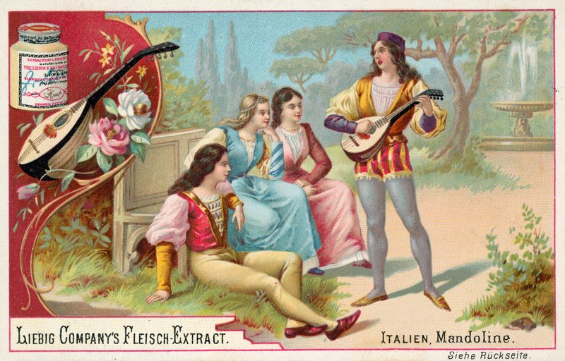 Mandolin, Olaszország (chromolitho) alkotó: European School