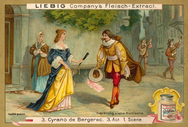 Jelenet a Cyrano de Bergeracból (chromolitho) alkotó: European School