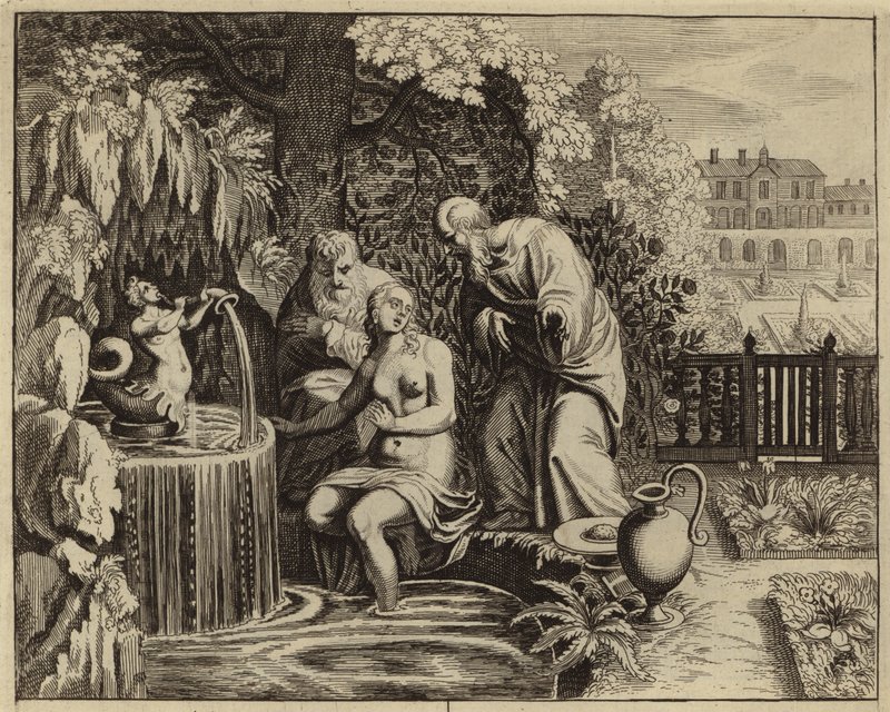 Susanna és a vének (metszet) alkotó: European School