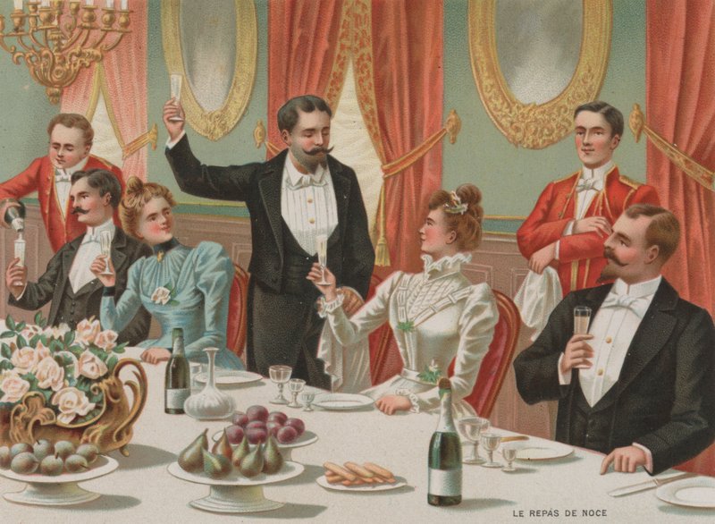 Esküvői étkezés (chromolitho) alkotó: European School