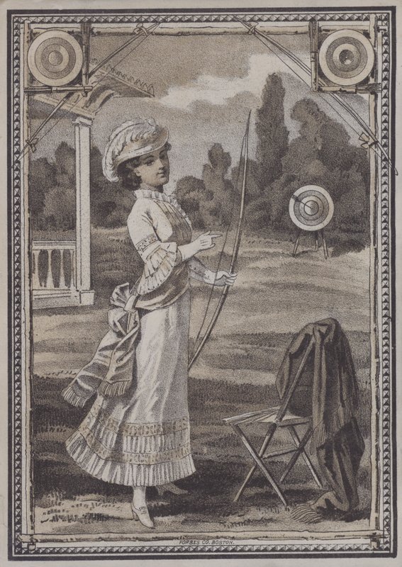 íjász nő (litho) alkotó: European School