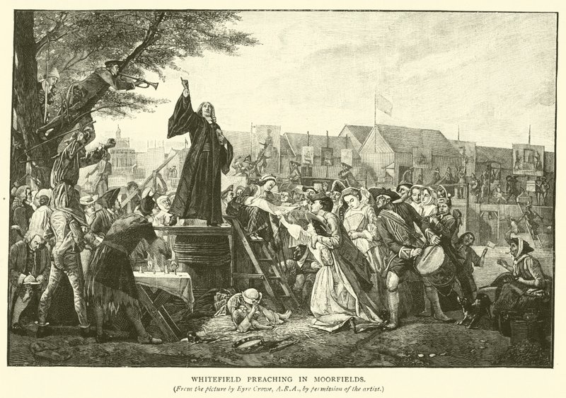 Whitefield prédikál Moorfieldsben alkotó: Eyre Crowe