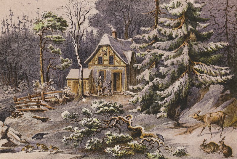 December (színes litográfia) alkotó: Ferdinand Karl Klimsch