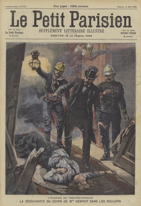Tűz a Theatre-Francais-ban, Párizs alkotó: Fortune Louis Meaulle