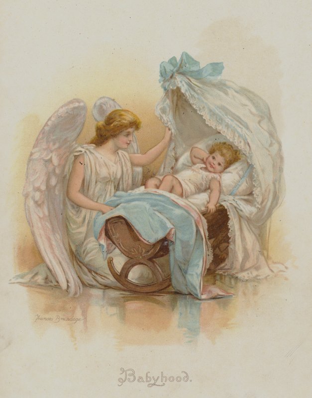 Csecsemőkor (chromolitho) alkotó: Frances Brundage