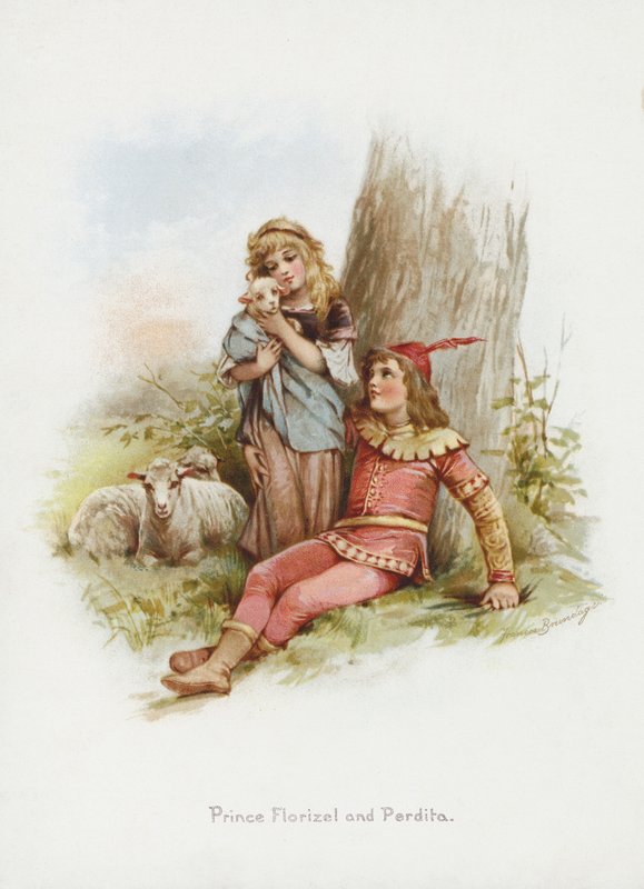 Florizel herceg és Perdita (chromolitho) alkotó: Frances Brundage