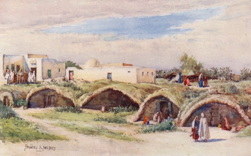 A régi pun ciszternák, Karthágó (színes litográfia) alkotó: Frances Nesbitt