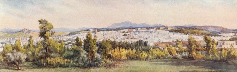 Tunisz a Belvedere-ből (színes litográfia) alkotó: Frances Nesbitt