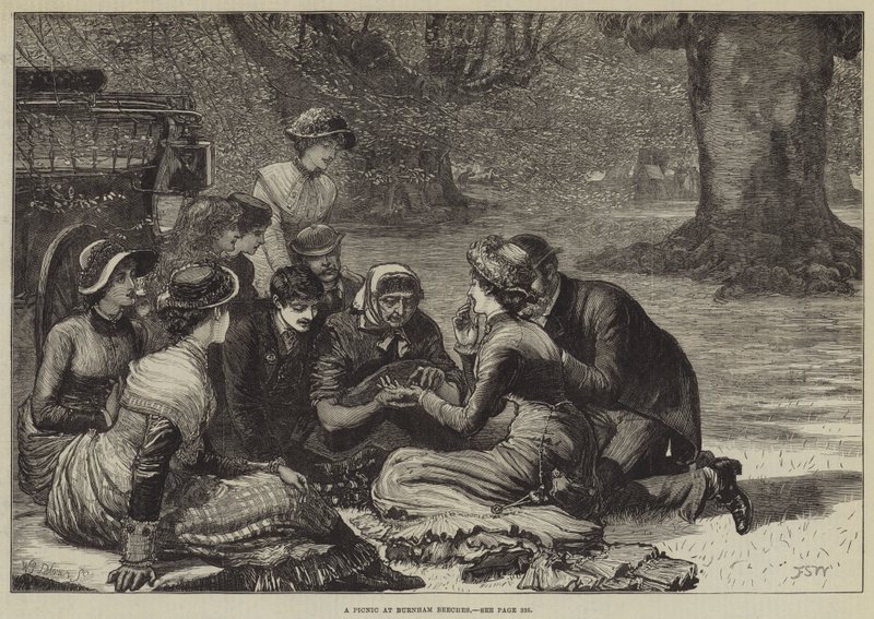 Piknik a Burnham Beeches-ben alkotó: Francis S. Walker