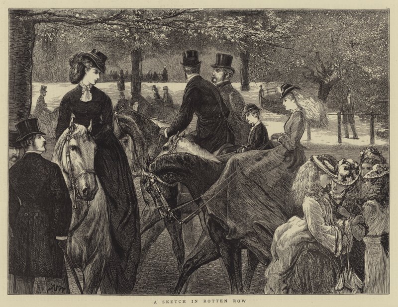 Egy vázlat a Rotten Row-ban alkotó: Francis S. Walker
