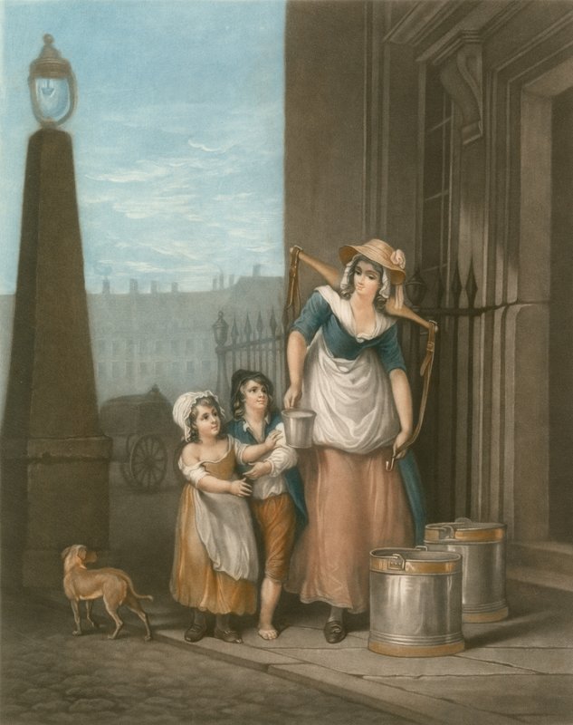 Tej alább, szobalányok alkotó: Francis Wheatley