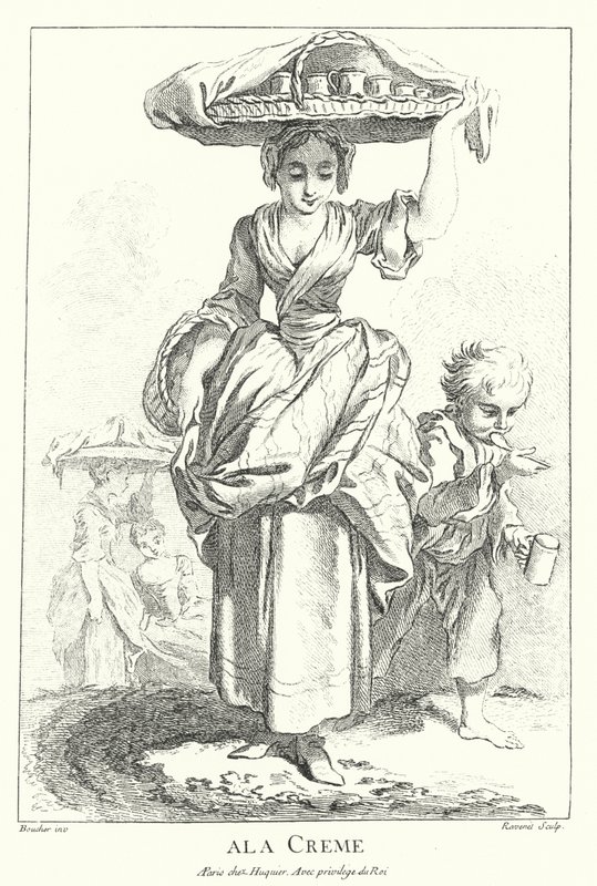 Krémárus (gravírozás) alkotó: Francois (after) Boucher