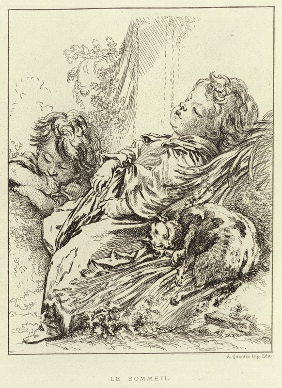 Alvás (gravírozás) alkotó: Francois (after) Boucher