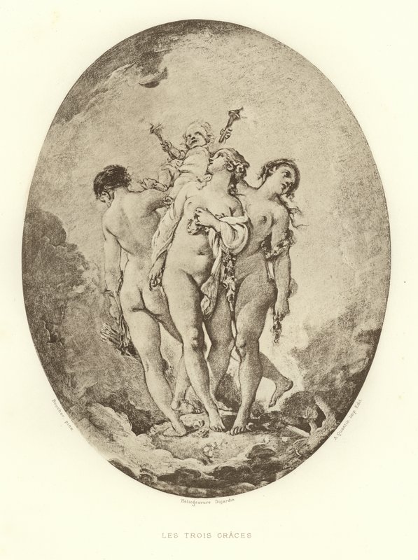 A három grácia (metszet) alkotó: Francois (after) Boucher