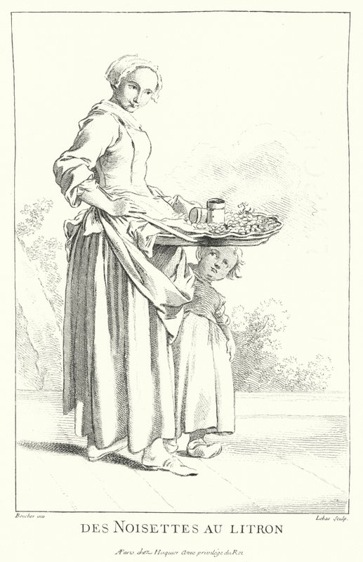 Dió eladó (metszet) alkotó: Francois (after) Boucher