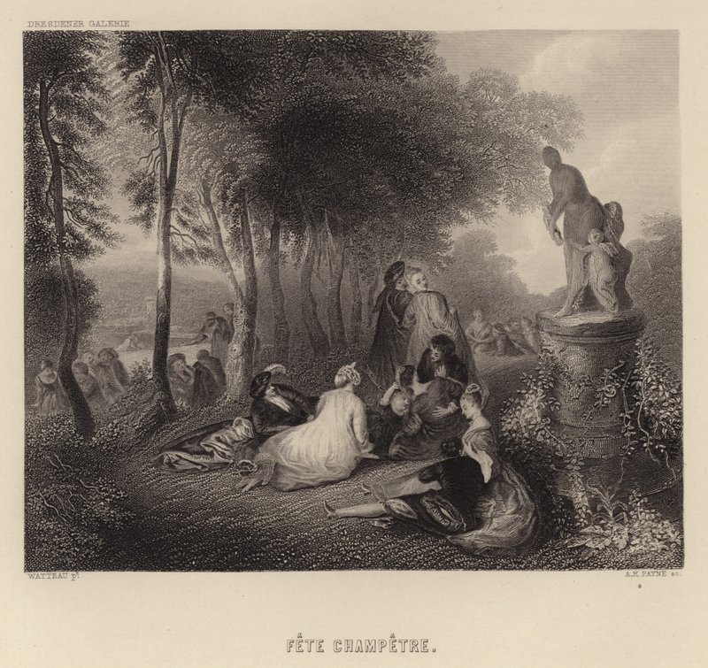 Fete champetre alkotó: Francois Louis Joseph Watteau