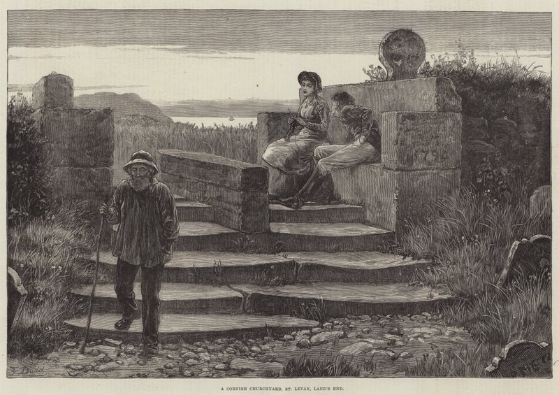 Cornish templomkert, St Levan, Land