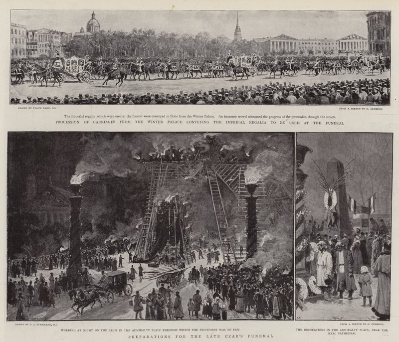 A cár temetése Szentpéterváron alkotó: Frank Dadd