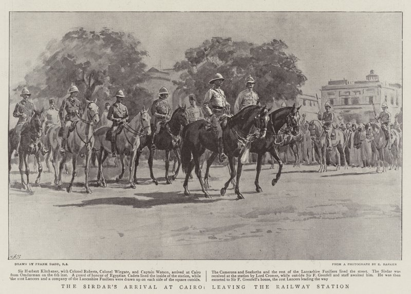 A szirdár megérkezése Kairóba, a vasútállomás elhagyása után alkotó: Frank Dadd