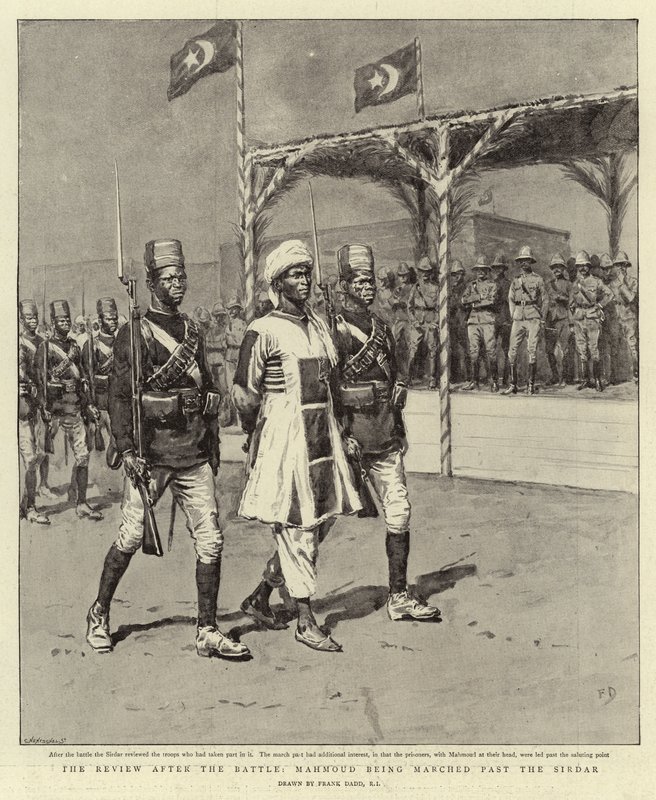 A csata utáni áttekintés, Mahmoud elvonult a Sirdar mellett alkotó: Frank Dadd