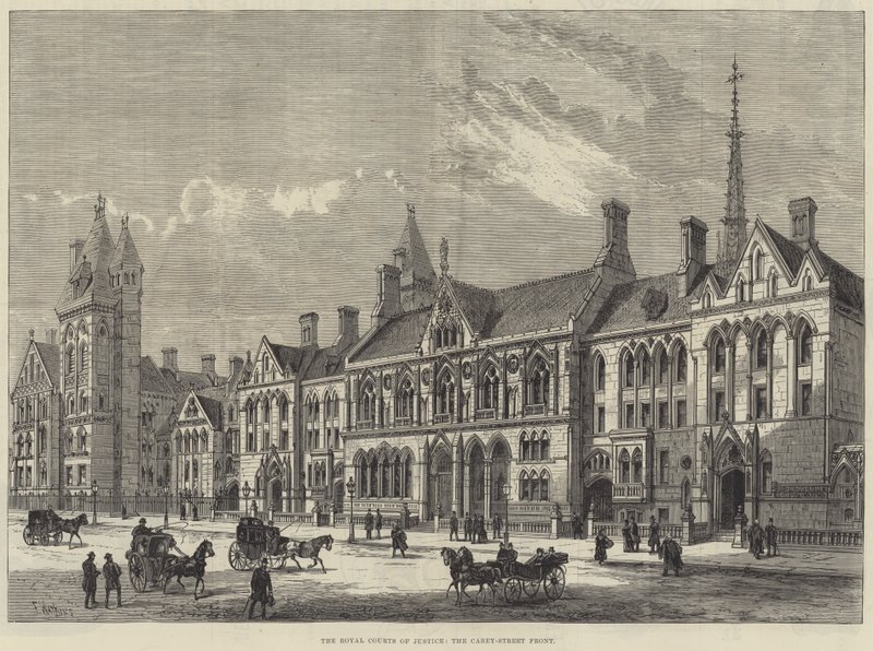 A Royal Courts of Justice, a Carey-Street Front alkotó: Frank Watkins
