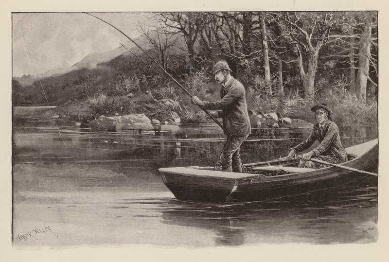 Char halászat (metszet) alkotó: Frank (after) Feller