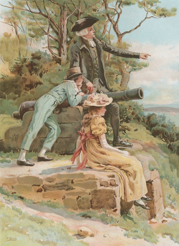 A régi csatatér (chromolitho) alkotó: Frank Dadd