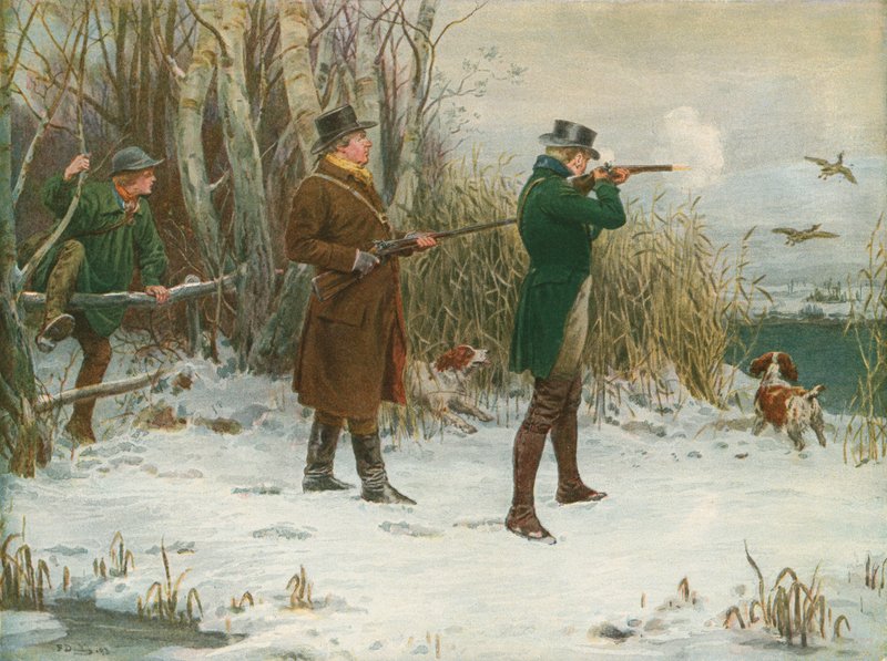 Vadkacsa lövöldözés karácsonykor alkotó: Frank Dadd