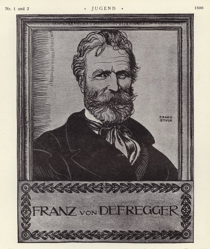 Franz von Defregger, osztrák művész (litho) alkotó: Franz von Stuck