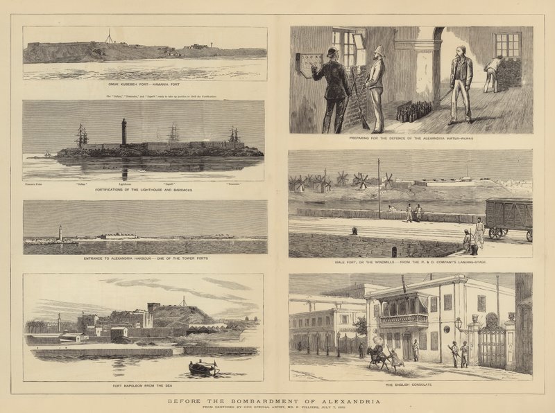 Alexandria bombázása előtt alkotó: Frederic Villiers