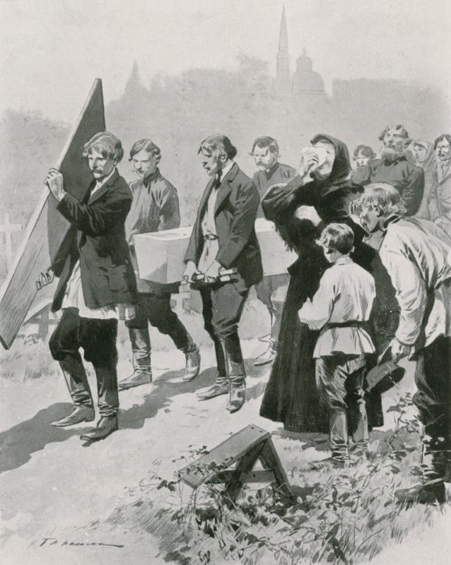 Középosztálybeli temetés alkotó: Frederic de Haenen