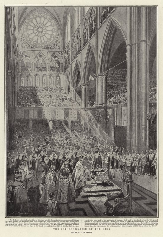 A király intronizálása alkotó: Frederic de Haenen