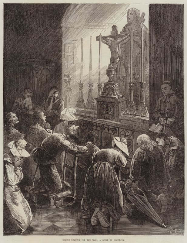 Indulás előtt a háborúba, egy jelenet Bretagne-ban alkotó: Frederick Barnard