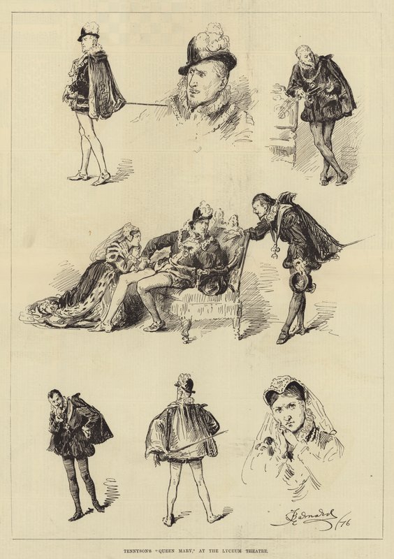 Tennyson Queen Mary, a Lyceum Színházban alkotó: Frederick Barnard