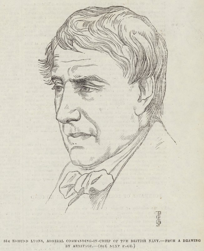 Sir Edmund Lyons, a brit haditengerészet főparancsnoka alkotó: Frederick John Skill