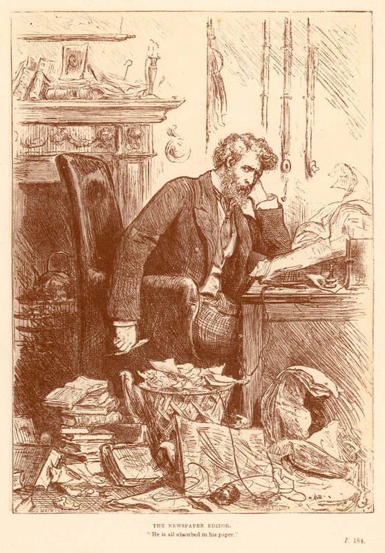 Az újság szerkesztője alkotó: Frederick Barnard