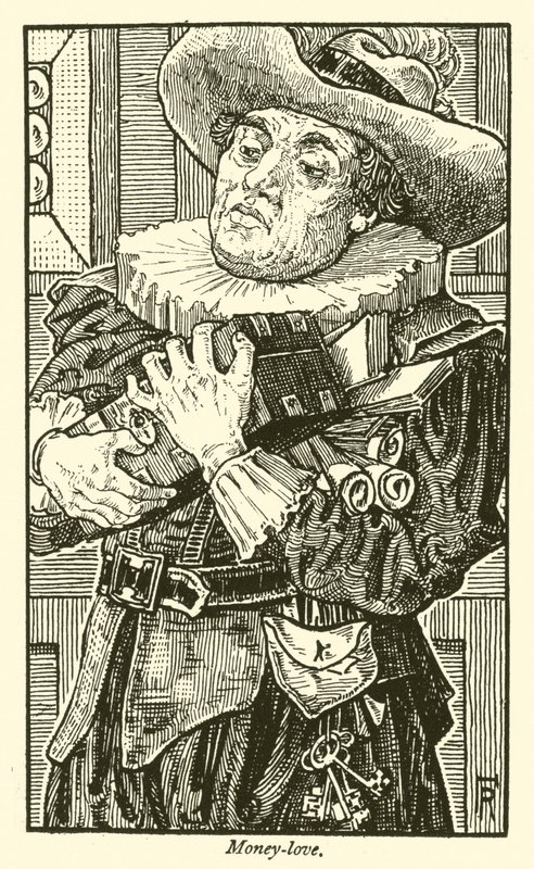 Pénz-szerelem (metszet) alkotó: Frederick Hurten Rhead