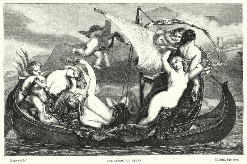 Helén repülése (metszet) alkotó: Frederick Richard Pickersgill