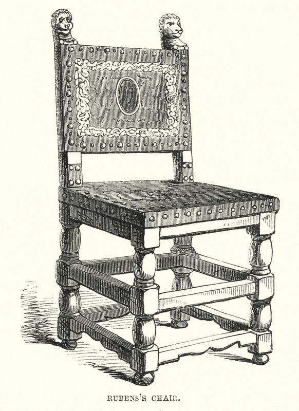 Rubens széke (metszet) alkotó: Frederick William Fairholt