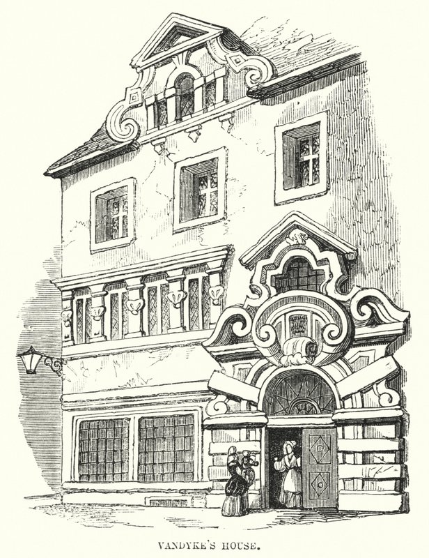 Vandyke háza (metszet) alkotó: Frederick William Fairholt