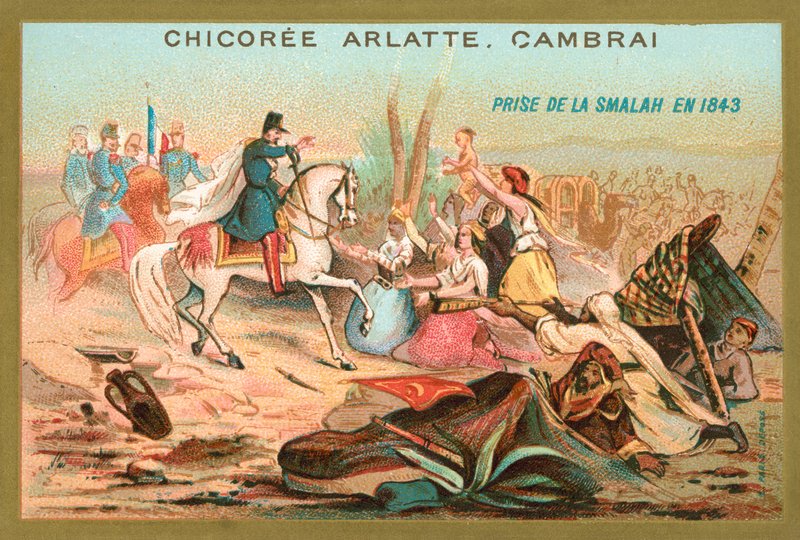 A francia csapatok elfoglalják az algériai Abdelkader smalát, 1843 alkotó: French School