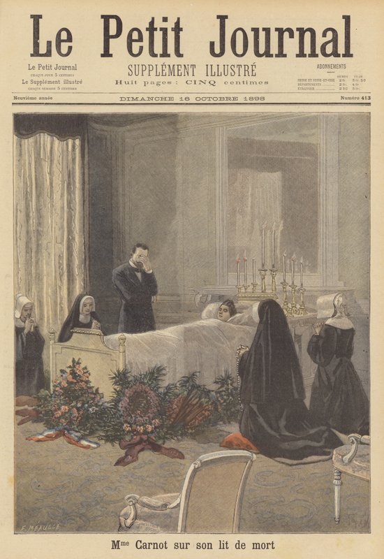 Madame Carnot a halálos ágyán alkotó: French School