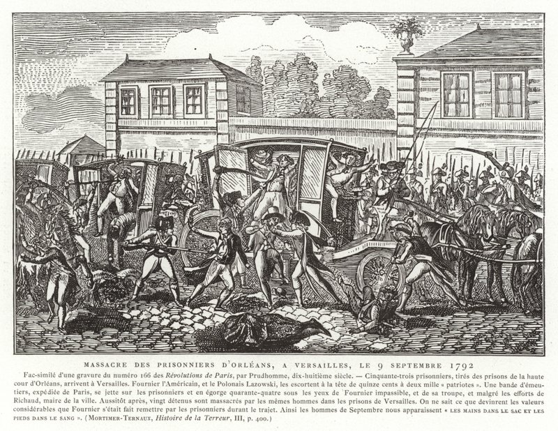 Orleans-i foglyok lemészárlása, Versailles, francia forradalom, 1792. szeptember 9. alkotó: French School