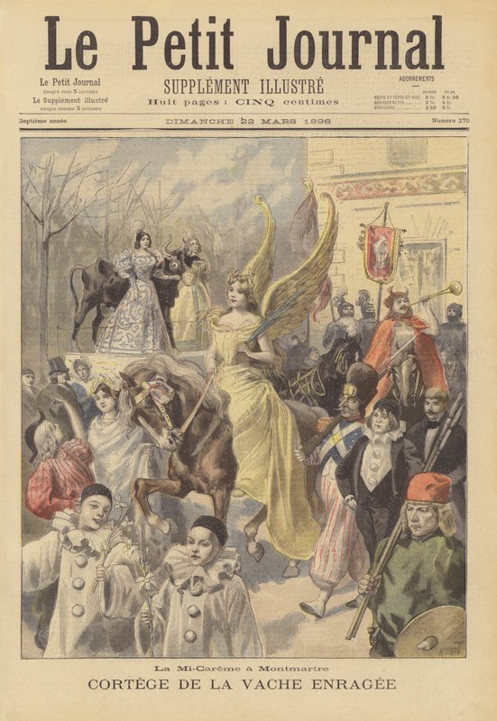 Nagyböjt csütörtök közepén a Montmartre-ban alkotó: French School