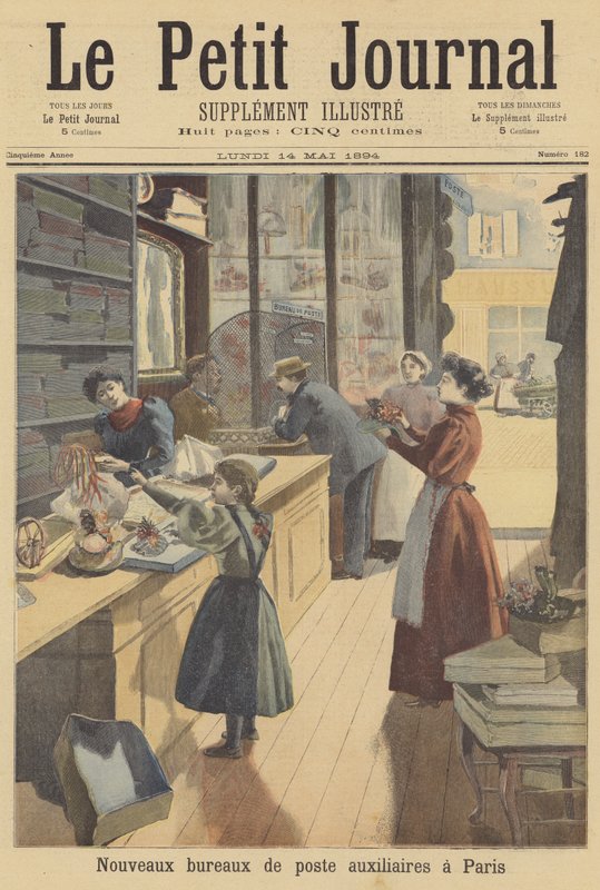Új kisegítő postahivatalok Párizsban alkotó: French School