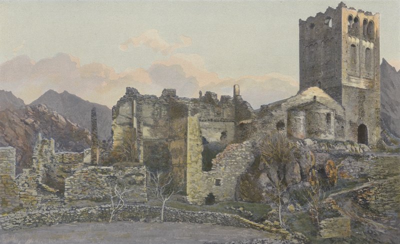 Casteil, a régi St-Martin-du-Canigou kolostor romjai alkotó: French Photographer
