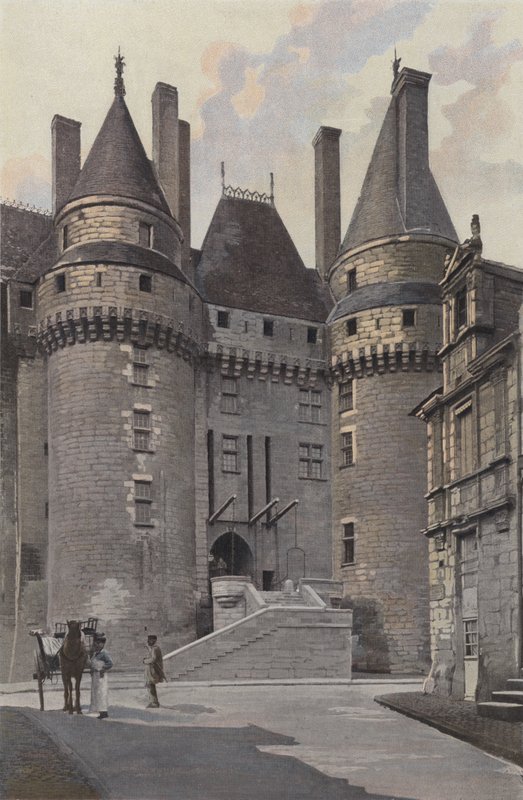 Langeais, Chateau, a város bejárati oldala alkotó: French Photographer