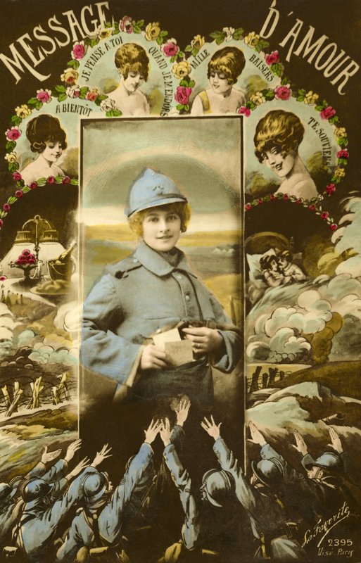 Szeretetüzenetek a katonáknak (színes fotó) alkotó: French Photographer