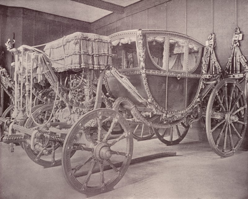 Párizs: Royal Carriage, Musee Cluny (f/w fotó) alkotó: French Photographer