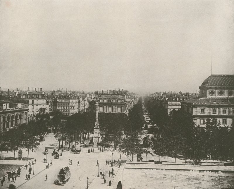 Párizs: The Place du Chatelet (f/w fotó) alkotó: French Photographer